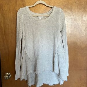 Beach hi-lo sweater with fun detail on the sides
